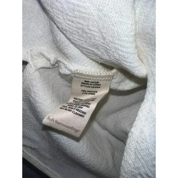 Soft Surroundings size Small linen pullover embroidered tunic top blouse mirage - Picture 5 of 7